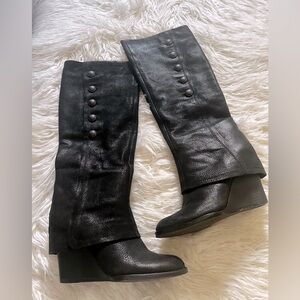 Tall wedge boots